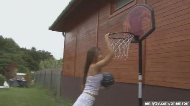 Teen in a strapless top