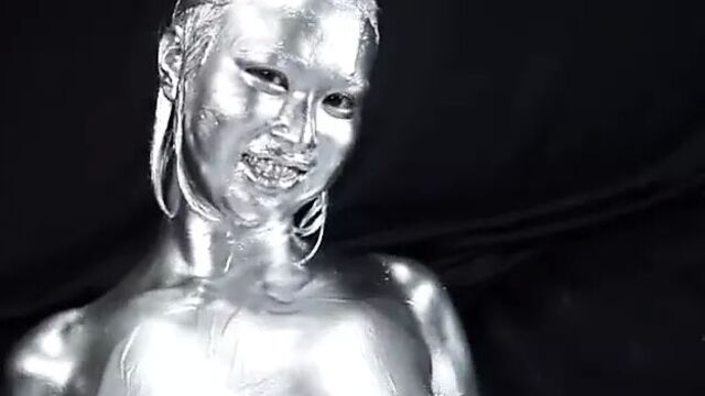 Silver body paint