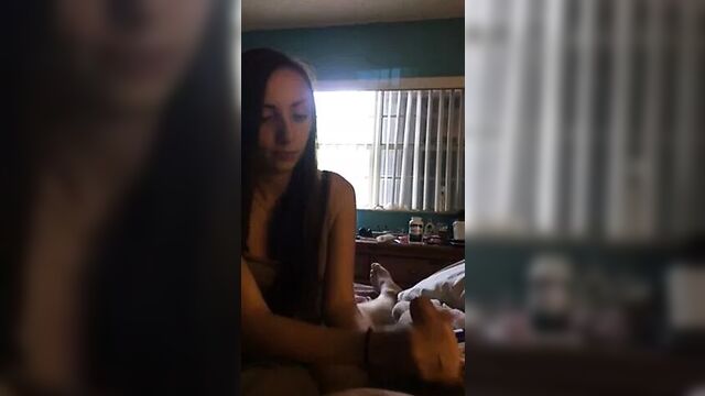 Friend gives handjob