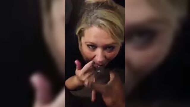 Blonde milf sucks bbc, gets a facial