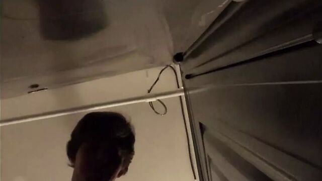 Eavesdrop on girlfriend sex in the stairwell