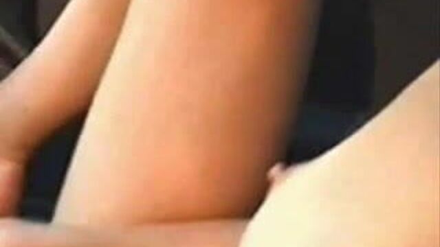 Lovely wife masturbating in car. Home video