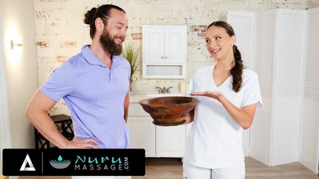 NURU MASSAGE - Nuru Oil Creator Brad Newman Tries His Product With A New Masseuse