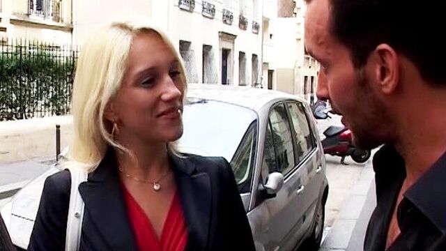 Skinny french picked up for first time anal