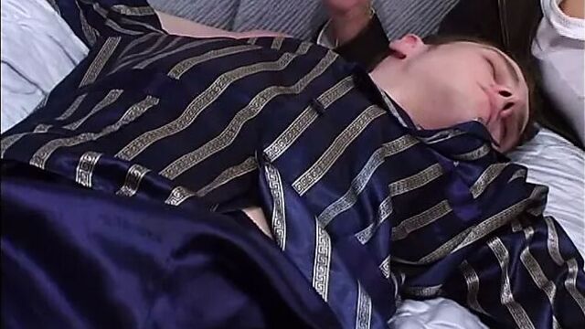 Russian aunt seduce nephew while resting