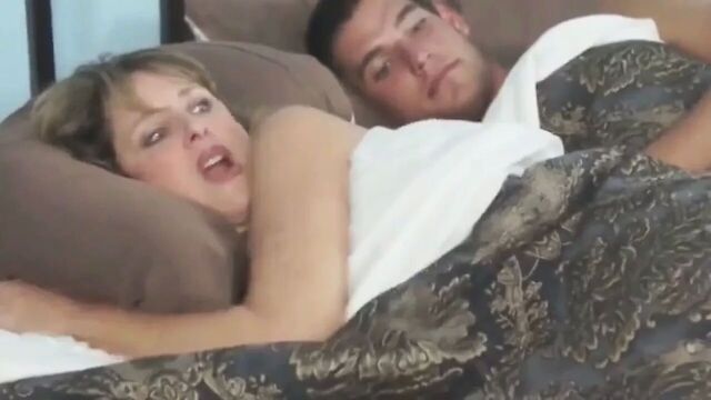 Mature STEP MUM with YOUNG BOSS