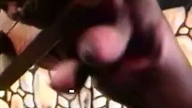 Ebony gets tit slapped hard