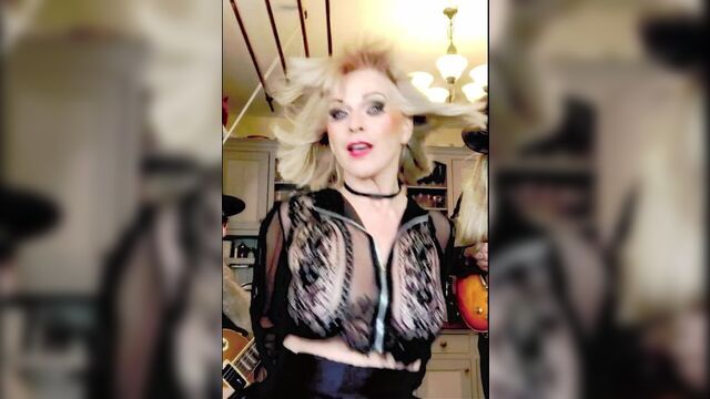 Toyah Willcox - Black See-Through Top