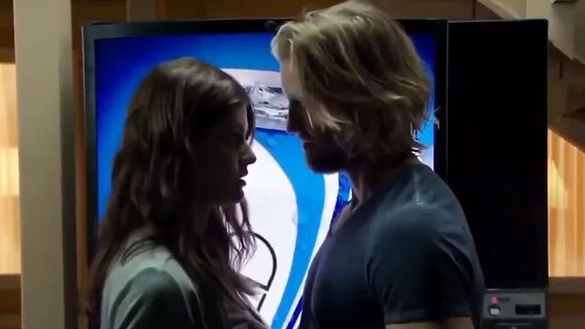 Alexandra Daddario boob pressed slowmotion