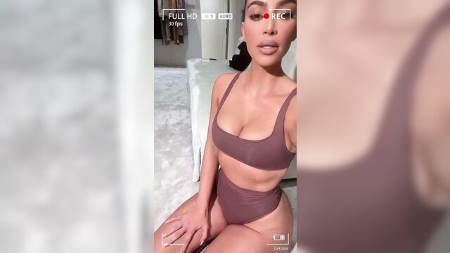 Kim Kardashian shiny