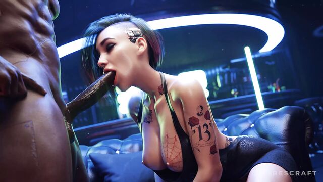 Judy Cyberpunk 2077 - Blowjob - (Uncensored)