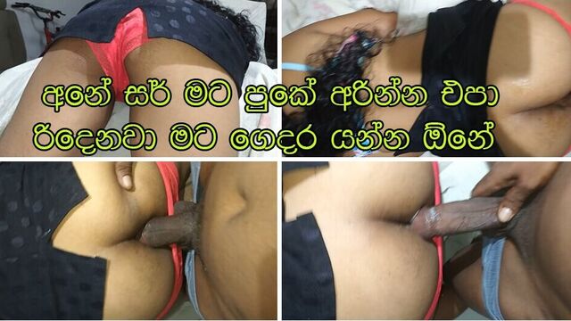 Hence he thrust his dick into her anal in a slow and steady mode sri lankan sexy teen girlfriend with white big ass