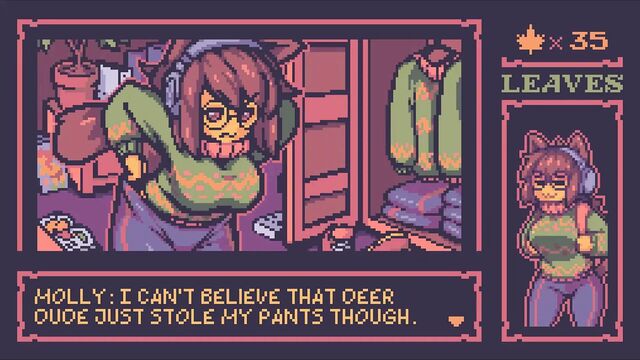 Lewd Leaf Land Maple Tea Hentai game Ep.2 – Molly is walking naked in the forest