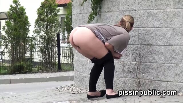 These girls had to emply their full bladders here and now