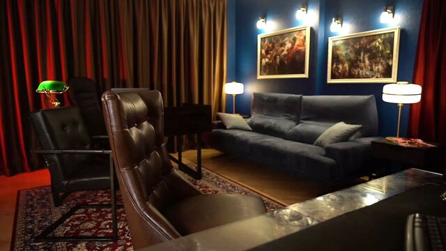 Passionate brunette jerks off her pussy and ass