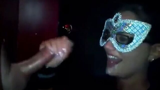 Masked gloryhole wife really enjoyed it