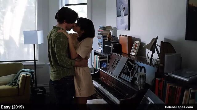 Kate Micucci & Malin Akerman Nude & Hot Threesome Sex Scenes