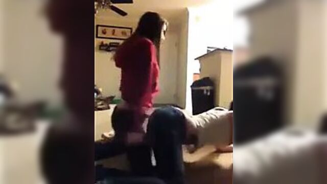 Girls grinding in Jeans