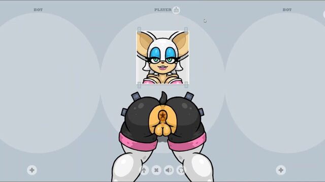 Fapwall Weird Hentai game Rouge the bat assfucked by 3 dick