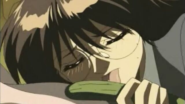 Hentai anal masturbation with cucumber